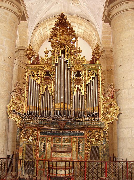 Vista frontal del organo de Nava del Rey